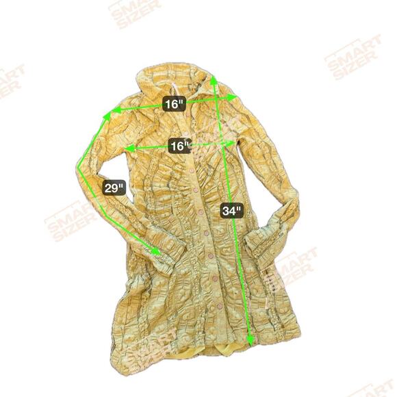 New FREE PEOPLE Shayla Long Sleeve Button Front Stretch Lace Mini Dress Sz M - Picture 11 of 12